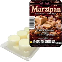 WonderWax Duftwachs WonderWax® Duftriegel 6 x Duftwachs Kreise Weiß, 100% Sojawachs (Marzipan), Duftrichtung: Mandel & Marzipan