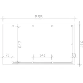 SKANHOLZ Friesland Hybrid Set 11 3,14 x 5,55 m schiefergrau inkl. Rück- und Seitenwände