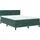 vidaXL LED Boxspringbett mit Matratze Dunkelgrün 140 x 190 cm Samt
