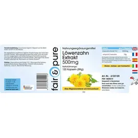 Fair & Pure Löwenzahn Extrakt Kapseln 120 St.