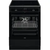 AEG Standherd mit Induktions-Kochfeld 60 cm/Hob2Hood/Pyrolyse – Selbstreinigung/SoftClosing/Touch-Bedienung/Grillfunktion/Display mit Uhr/Kindersicherung/A / CIB6499APB