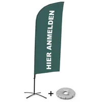 Showdown Displays Beachflag - Komplett-Set - Hier Anmelden -