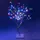 Out of the Blue LED-Lichterkette Bunter Lichterbaum 108 farbige LEDs Batterie 108-flammig Silberfarben