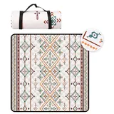 Hayisugal Picknickdecke 200x200 cm Stranddecke Sandfrei Wasserdicht Campingdecke Waschbar Strandunterlage Tragbare Picknickdecke für Strand,Picknick,Wandern,Park,Reisen, Boho L, 200 x 200 cm