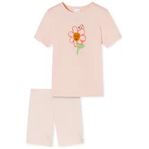 SCHIESSER Mädchen Schlafanzug Set - kurz, Baumwolle, Motiv Rosa 128