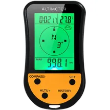 xisrens 8-in-1 Multifunktions-digitalhöhenmesser Mit Lcd-hintergrundbeleuchtung, Mini-höhenmesser, Barometer Kompass Thermometer, Wettervorhersage Und