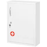 kleankin Medizinschrank mit 3 Schichten, Arzneischrank Weiß