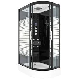 AcquaVapore Komplettdusche rechts 80 x 120 cm D30-73M1R schwarz Glas