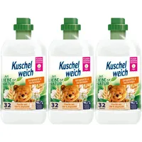 3x750ml Kuschelweich Weichspüler Naturliebe Birnenblüte & Hafermilch vegan 96WL