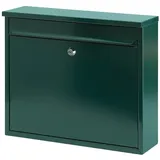 Proregal Wandbriefkasten Granadan aus Stahl mit Einwurfsklappe HxBxT 31,5x36x11cm | Einwurföffnung 32x4cm | Grün