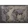 Harms Import Garden Pleasure Wandbild 3D Weltkarte grau, Metall