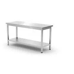 Hendi Arbeitstisch mit Grundboden Budget Line aus Edelstahl 800x600x850mm