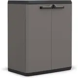 KIS Keter Più Kunststoffschrank, niedrig, anthrazit/schwarz, 68 x 39 x 83 cm