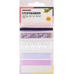 folia Geschenkband Sweet Bouquet unterschiedlich blau/weiß