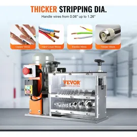 Vevor Kabelabisoliermaschine Elektrisch 1,5-40mm Kabelschälmaschine 750W Abisoliermaschine 30m pro Minute Geschwindigkeit Abisolierzange 65-Mn-Federstahl Klinge Ideal zum Abisolieren von Kupferdraht