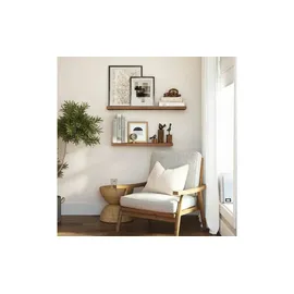 VASAGLE Wandregal 60 x 20 x 3,8 cm Braun