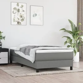 vidaXL Taschenfederkernmatratze Dunkelgrau 90 x 200 cm H3