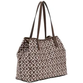 GUESS Schultertasche Vikky II Tote Bag Brown Multi Logo
