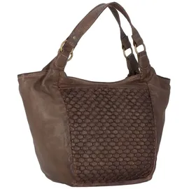 GREENLAND Nature Femi & Nine Schultertasche Leder 38 cm braun