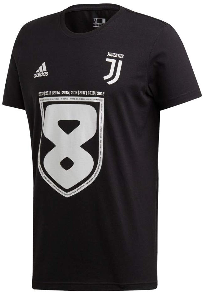 adidas Juventus T-Shirt Feiern 8 Scudetto 2018/19 Probe 37 - Noir, M
