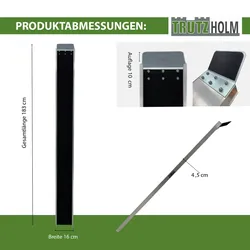Baumarktplus TRUTZHOLM 2 x Auffahrschienen 183 cm 100 kg Alu grau Anti Rutsch Beschichtung E-Bike kleine Mofas