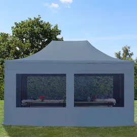 TOOLPORT Faltpavillon 3 x 4,5 m inkl. Seitenteile dunkelgrau 582597