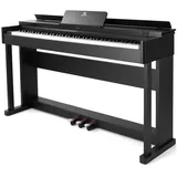 MUSTAR E- Piano 88 Tasten mit Hammermechanik, Digital Piano, E-Klavier mit 3 Pedale Adapter, 2 Kopfhöreranschluss, Dual Kontrollsystem, USB/MIDI, Klassisch professionell