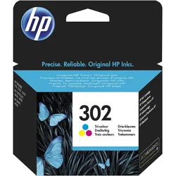 HP Original Tintenpatrone F6U65AE (No.302) color - Zuverlässige Druckqualität & lebendige Ausdrucke - bis 165 Seiten - kompatibel mit HP DeskJet