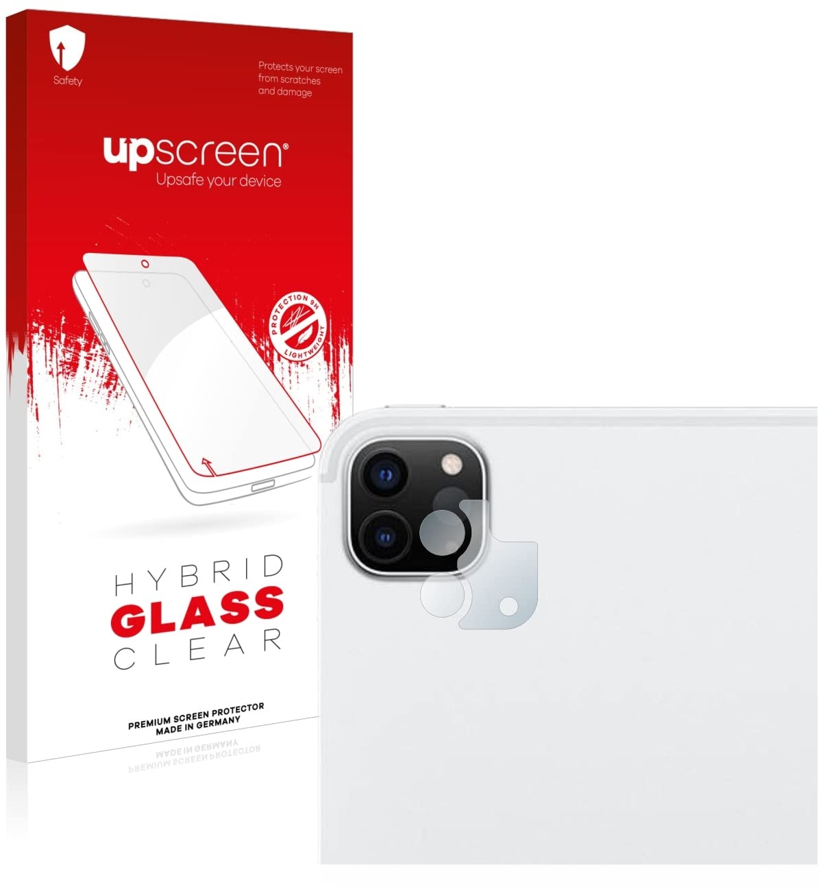 upscreen Panzer Schutz Glas für Apple iPad Pro 12.9" 2022 (NUR Kameraschutz) Panzerfolie Schutzfolie [Klar, 9H Kratzfest, Anti-Fingerprint]