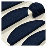 vidaXL Stufenmatten Selbstklebend 10 Stk. 56x17x3 cm Marineblau Halbrund