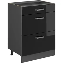 Vicco Schubladenschrank R-Line 60 x 46 x 81,5 cm Schwarz