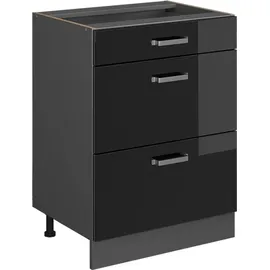 Vicco Schubladenschrank R-Line 60 x 46 x 81,5 cm Schwarz