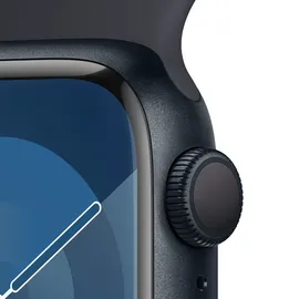 Apple Watch Series 9 GPS 41 mm Aluminiumgehäuse mitternacht, Sportarmband mitternacht S/M