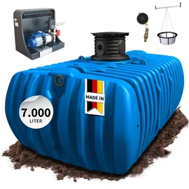 4rain Flachtank Flat XL 7000 l blau