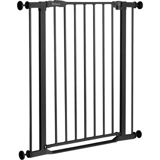 hauck Clear Step 2, 75–80 cm – Kindersicheres Absperrgitter mit flachem Einstieg, Manuelle 1 Hand Öffnung, ohne Bohren - nur für Innen