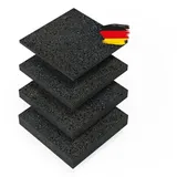 BAUHELD Terrassendielen Bautenschutzmatte, (Made in Germany] Terrassenpads aus 100% recyceltem Gummigranulat, 105-St., Für Terrassenplatten, Terrassenboden, Balkonfliesen), Terrassenfliesen aus Holz oder WPC, Garten, Poolunterlage
