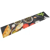 vidaXL Küchenteppich Waschbar Wein & Essen 60x300 cm Samt