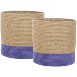 Aufbewahrungskorb 2er Set BULANIK Jute Violett