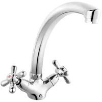 Küchenarmatur Zweigriff Nostalgie Mischbatterie Spüle Wasserhahn Küche Armatur