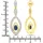 vira jewels Ohrhänger Silber 925 zweifarbig 40mm lang mit 2x Saphir und 80x Weiß-Topas gelb