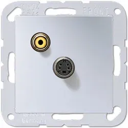 Jung Multimedia-Einsatz Composite Video / S-Video (aluminium)