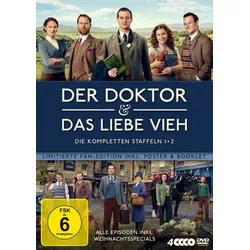 Der Doktor und das liebe Vieh - Die kompletten Staffeln 1+2. Fanedition inkl. Booklet&Poster LTD.  [4 DVDs]