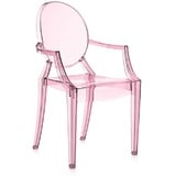 Kartell Ghost Stuhl Lou, rosa transparent, 39 x 37 x 63 cm