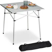 Relaxdays Klapptisch, Aluminium, - Silber