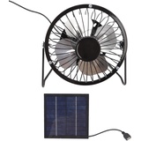 Natudeco USB-Solar-Ventilator, Solarbetriebener Lüfter, Tragbarer Mini-Ventilator Mit Photovoltaik-Solarpanel Für Camping, Gewächshäuser, Wohnmobile