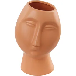 Blumenvase Skulptur FLORINA handgefertigt Porzellan 24 cm Orange