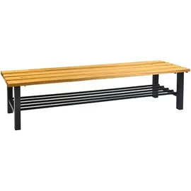 Proregal Garderobenbank 200 x 42 x 40 cm Schwarz / Schwarz