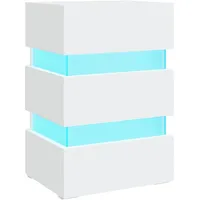 VidaXL LED-Nachttisch Weiß 45x35x67 cm Holzwerkstoff