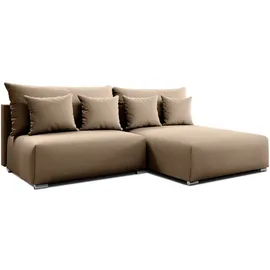 ax living Ecksofa mit Schlaffunktion Ederra 208 cm breit – beige Stoff R