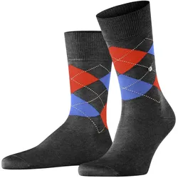 Burlington Herren Socken - Manchester, Rautenmuster, Bio-Baumwolle Dunkelgrau 40-46